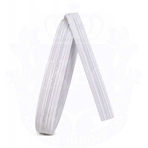 White and Silver Metallic Military Bullion Braid Trim