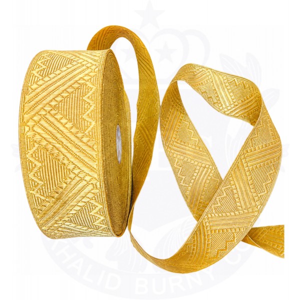 Military Zigzag Pattern Gold Bullion Wire Braid Trim 