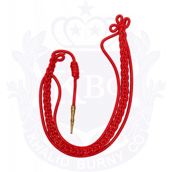ARMY SHOULDER CORD RED COLOUR WITH GOLD METAL TIP