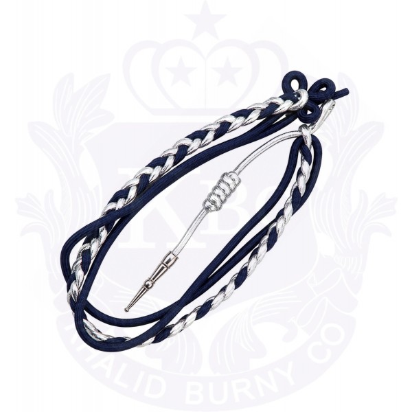 DSI Navy and Silver two-Color Shoulder Cord