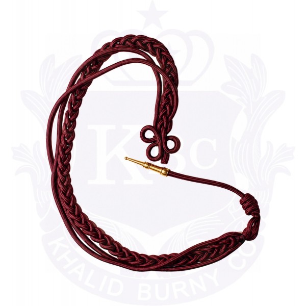 Maroon Shoulder Cord with Brass Tip
