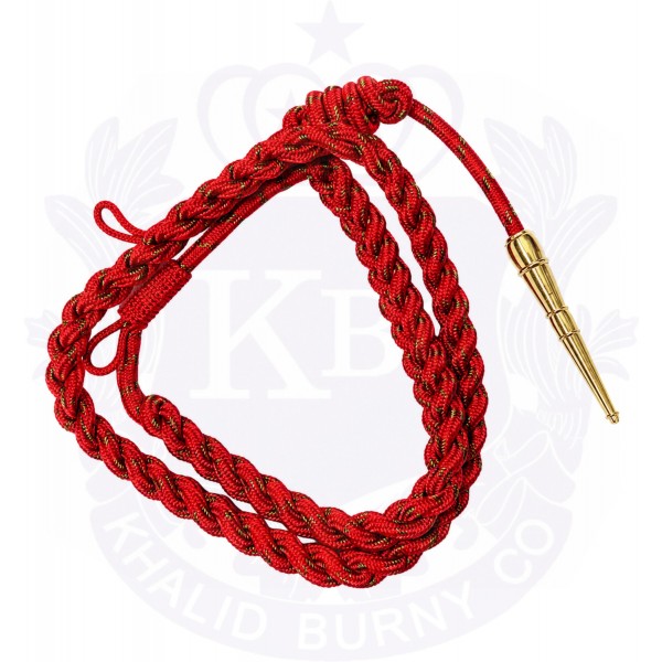 Red Shoulder Cord with Gold Metal Tip