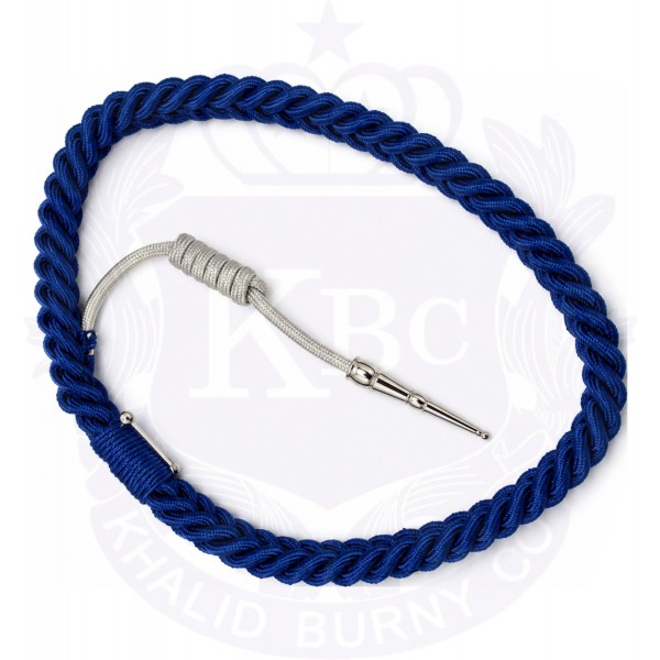 Air Force Honor Guard Shoulder Cord Blue Cord with Silver Tip
