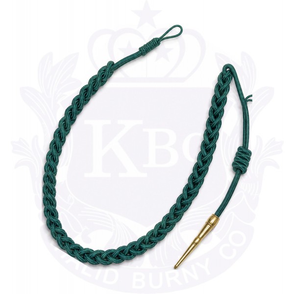 Dark Green Aiguillette Shoulder Cord With Gold Tip