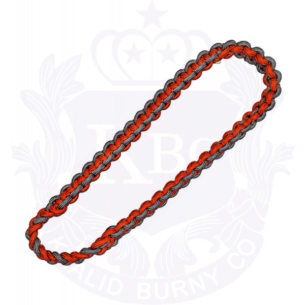 Orange & Gray Braided Uniform Shoulder Cord