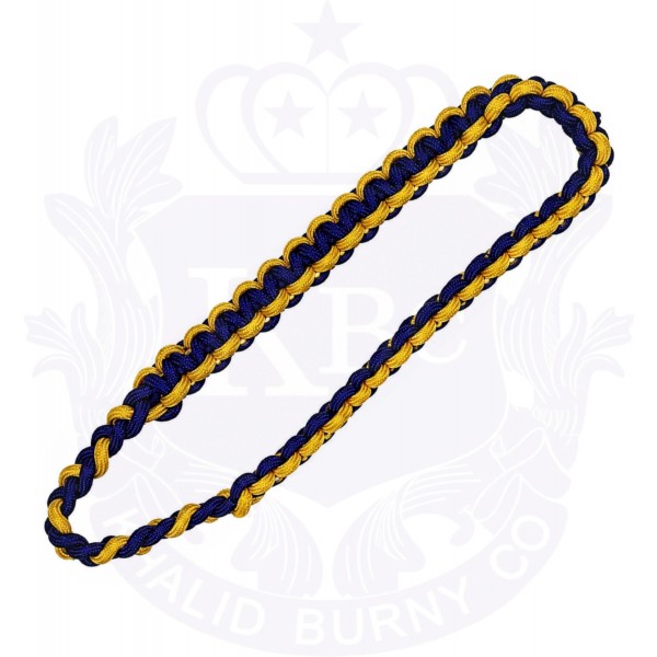 Navy Blue & Gold Braided Shoulder Cord