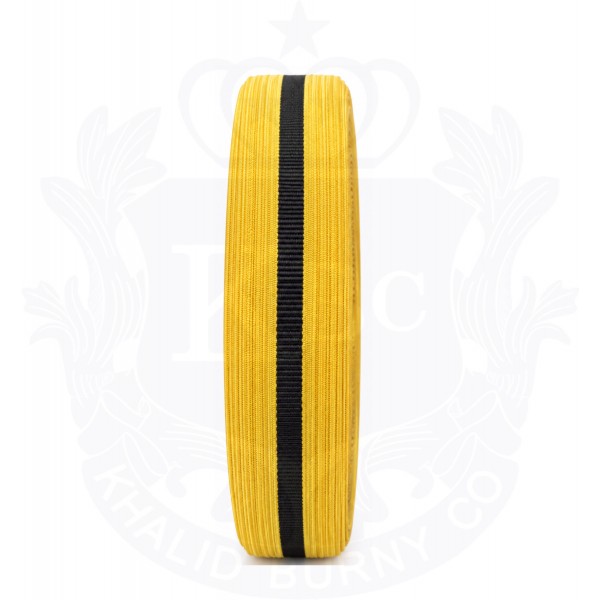 Gold Ribbon with Black Stripe