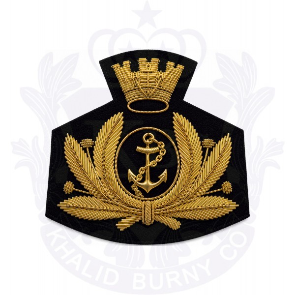Hand-Embroidered Italian Navy (Marina Militare) Officer's Cap Badge