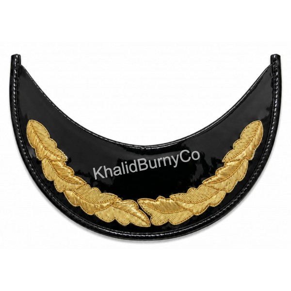 Visor Cap Peaked in Hand Embroidery Gold Bullion Wire