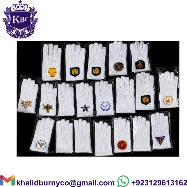 White Masonic Gloves